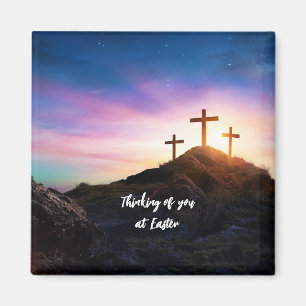 Thinking of you at Easter editable text  Magnet