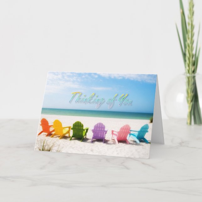 Thinking of You Beach Chairs Card (Front)