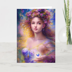 Thinking of You Beautiful Friend   Fairy Art Card