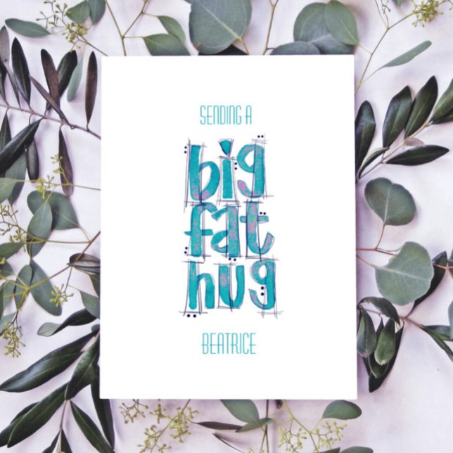 Thinking of you Big Hugs Postcard (Creator Uploaded)