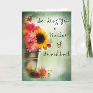 Thinking of You - Blank Card Bucket of Sunshine