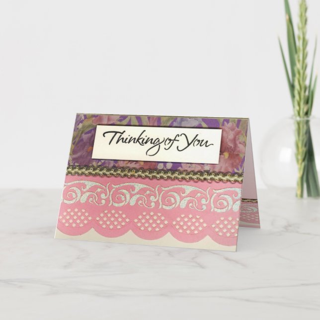 Thinking of You Blank Card Template (Front)