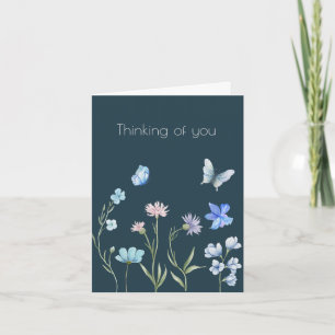 Thinking of You Botanical Wildflower Flower Boho Card