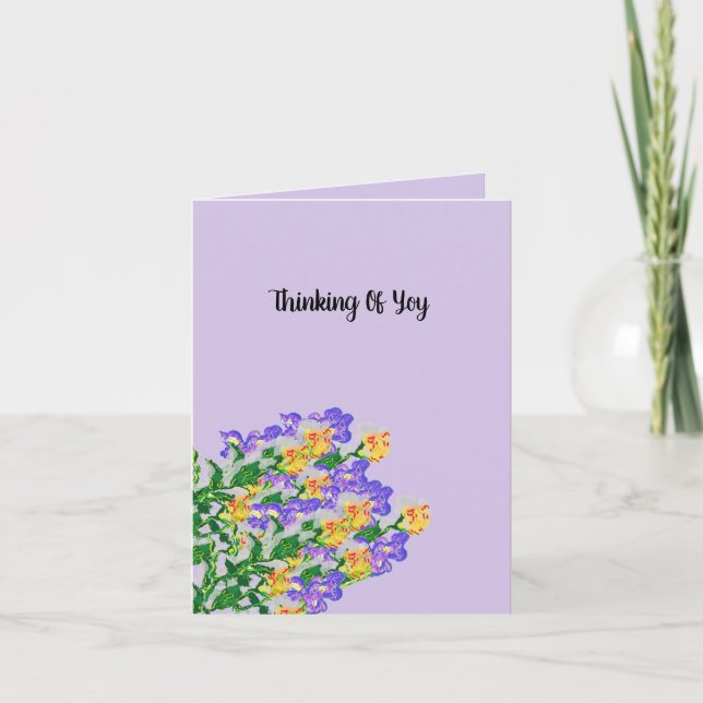 Thinking Of You : Bouquet of Flowers Card (Front)