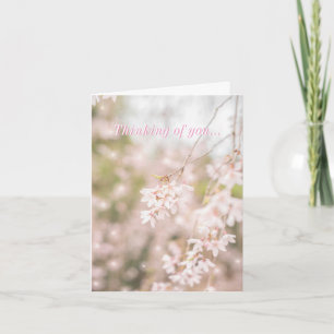 Thinking Of You Bright Weeping Cherry Sparkles Card