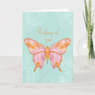 Thinking of You Butterfly Encouragement Card