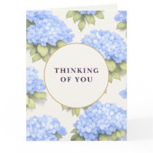Thinking of You Card | Blue Hydrangea Floral