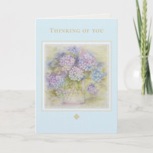 Thinking of You Card   Hydrangea Floral
