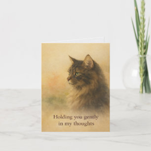 Thinking of You Cat Card Gentle Support