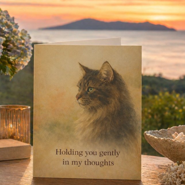 Thinking of You Cat Card | Gentle Support (Thoughtful sympathy card to show care, comfort and support when words matter most)
