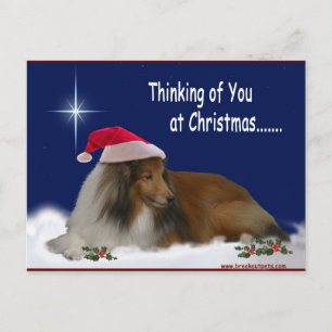 Thinking of You Christmas Postcard