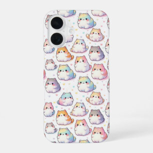 Thinking Of You Chubby Cartoon Cats iPhone 16 Case