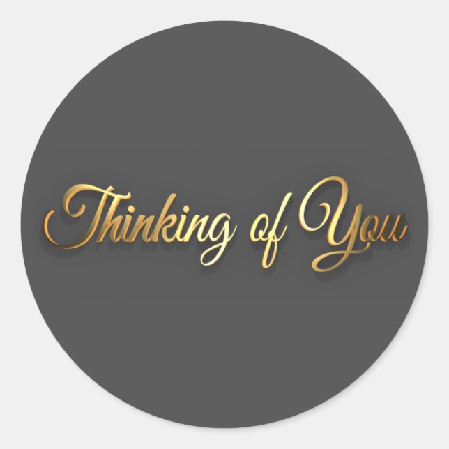 Thinking of you classic round sticker (Front)