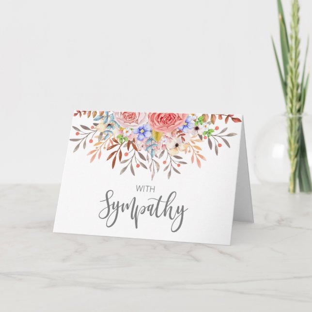 thinking of you condolences bereaved loss loved card (Front)