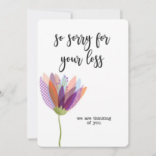 thinking of you condolences bereaved loss loved holiday card