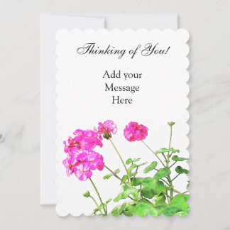 Thinking of You, Crisp Fresh Geraniums Holiday Card