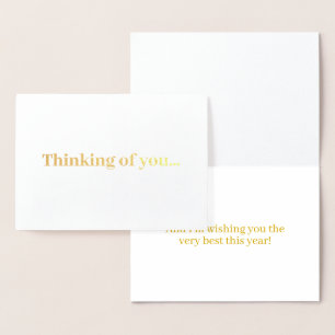 Thinking of you… (customisable message) foil card