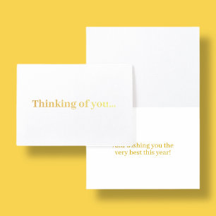 Thinking of you… (customisable message) foil card