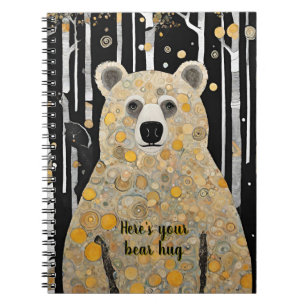 Thinking of You Cute Bear Hug Notebook