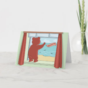 Thinking of You Cute Teddy Bear 30th Birthday Card