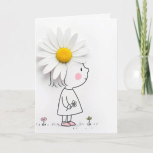 Thinking of You Daisy Hair Card