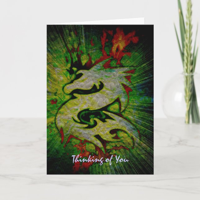 Thinking of You Dragon Card (Front)