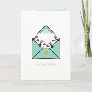 Thinking Of You Envelope Flowers Sympathy Card