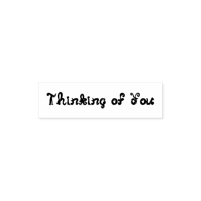 Thinking of You Fabric Font Letters Self-inking Stamp (Design)