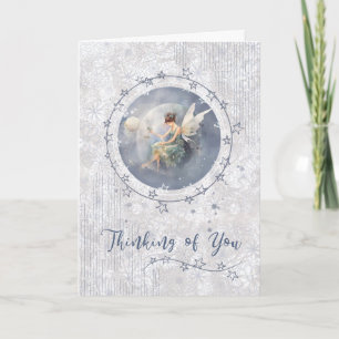 Thinking of You Fairy in the Moon Card