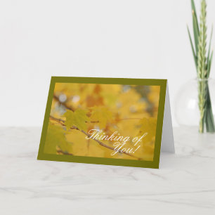 Thinking of You Fall Leaves Card