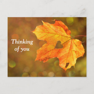 Thinking of you Fall Postcard