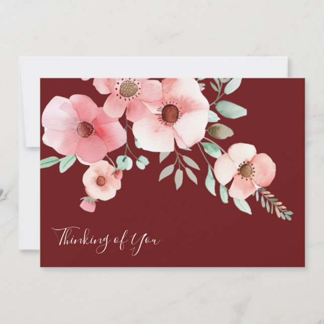 Thinking of You Floral Note Card (Front)