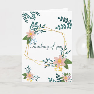 Thinking of you floral sympathy card