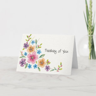 Thinking of You flowers blank daisy happy cheery Card
