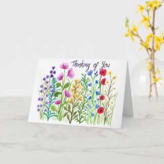 Thinking of you flowers card