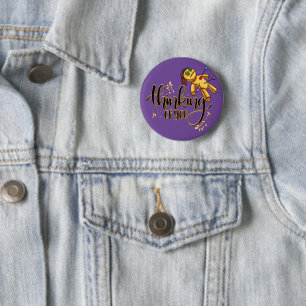 Thinking of You Funny Halloween Voodoo Doll 6 Cm Round Badge
