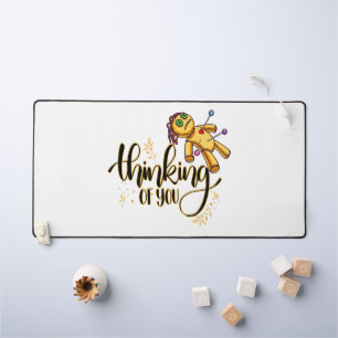 Thinking of You Funny Halloween Voodoo Doll Desk Mat