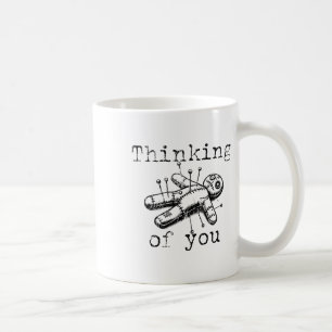 Thinking Of You Funny Vintage Voodoo Doll Coffee Mug