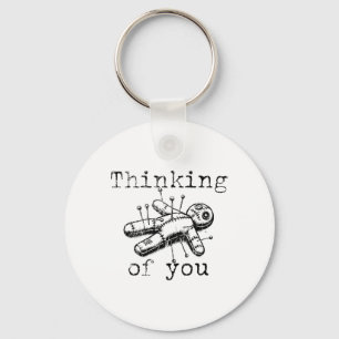 Thinking Of You Funny Vintage Voodoo Doll  Key Ring