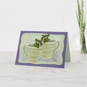 Thinking of You Green Cups Mint Photo Template