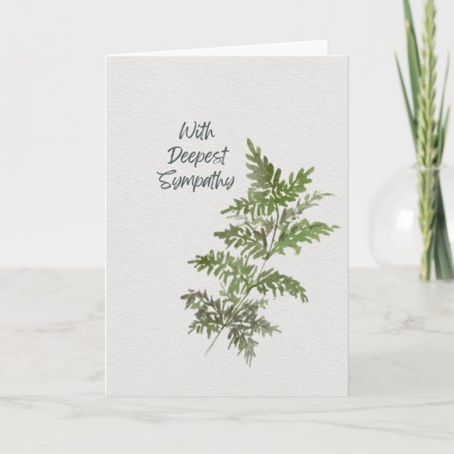 Thinking of You – Green Fern Card (Front)