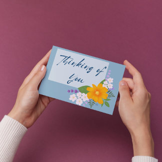 Thinking of You Greeting Card with Support Bouquet