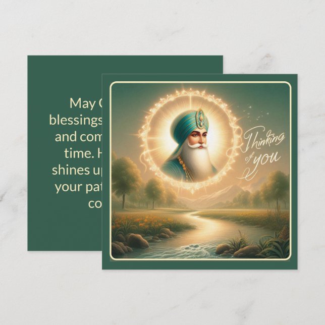 Thinking of you Guru Nanak Blessings Card (Front/Back)