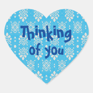Thinking of you heart sticker