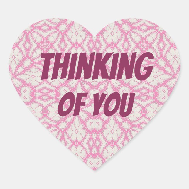 Thinking of you heart sticker (Front)