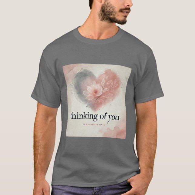 Thinking Of You Heart Tshirt For Men (Front)
