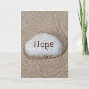 Thinking of You Hope Stone in Sand Card