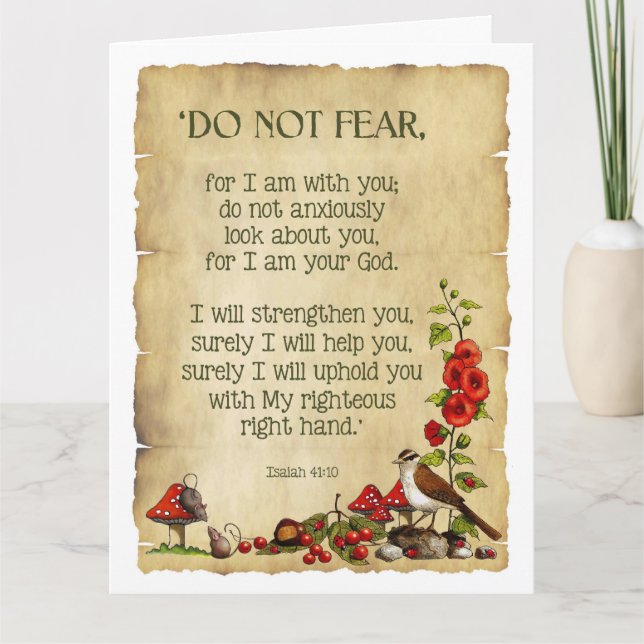Thinking of You: Isaiah 41:10, Original Nature Art Card (Front)