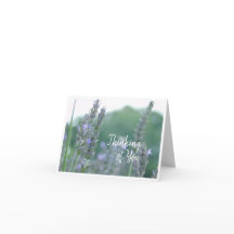 Thinking of You Lavender Greeting Card