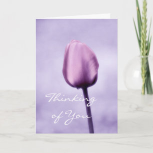 Thinking of You Lavender Tulip Greeting Card